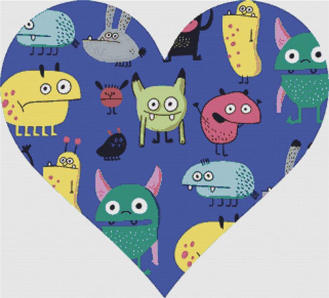 Monster Heart - X Squared Cross Stitch