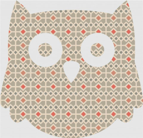 Pastel Square Owl - X Squared Cross Stitch