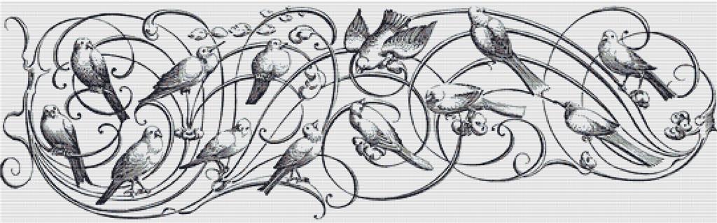 Bird Divider - X Squared Cross Stitch