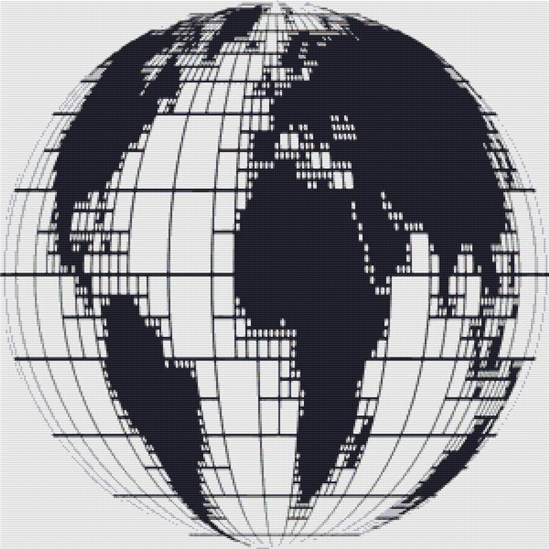 Geometric Globe - X Squared Cross Stitch