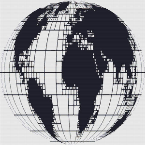 Geometric Globe - X Squared Cross Stitch