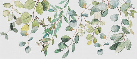 Watercolour Eucalyptus Leaves - X Squared Cross Stitch