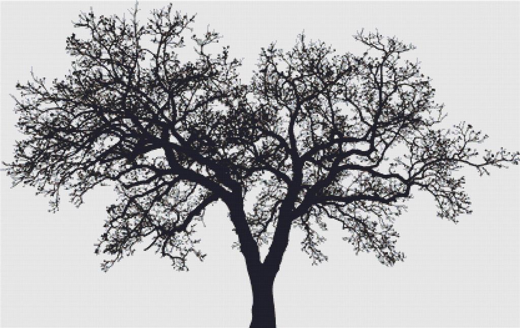 Tree Silhouette III - X Squared Cross Stitch