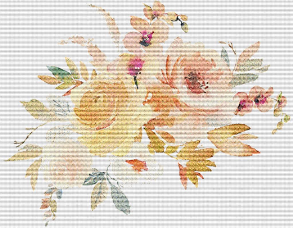 Floral Boutique Arrangement - X Squared Cross Stitch