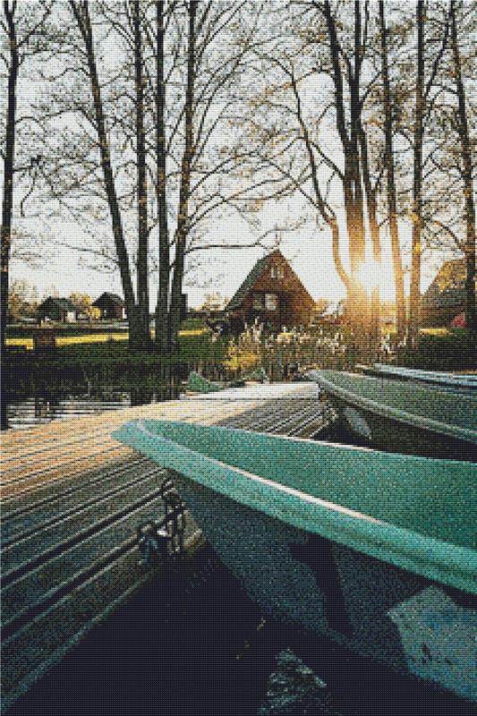 Jetty In Latvia - X Squared Cross Stitch