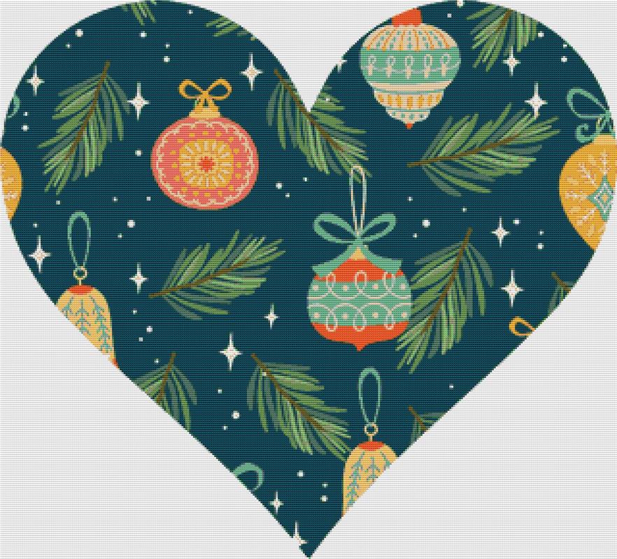 Christmas Heart - X Squared Cross Stitch