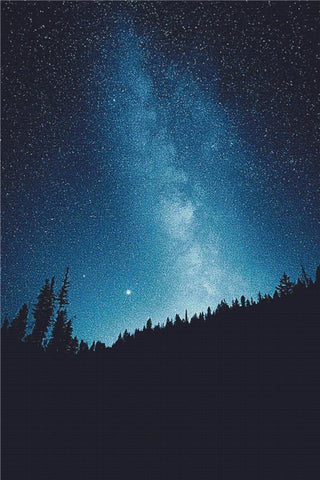 Milky Way Galaxy In Glacier National Park - X Squared Cross Stitch