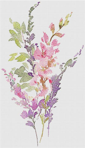 Rainbow Floral Arrangement I - X Squared Cross Stitch