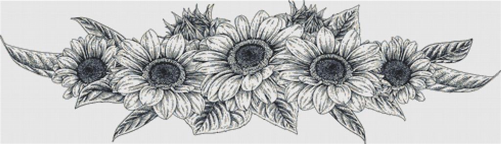 Sunflower Banner - X Squared Cross Stitch