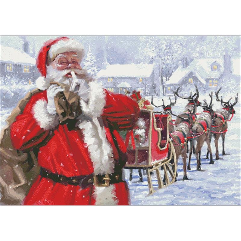 Santa And Sleigh 3 - Charting Creations