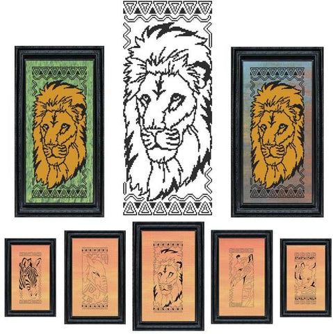 African Animals Series: Lion - Cross Stitch Wonders