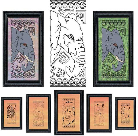 African Animals Series: Elephant - Cross Stitch Wonders