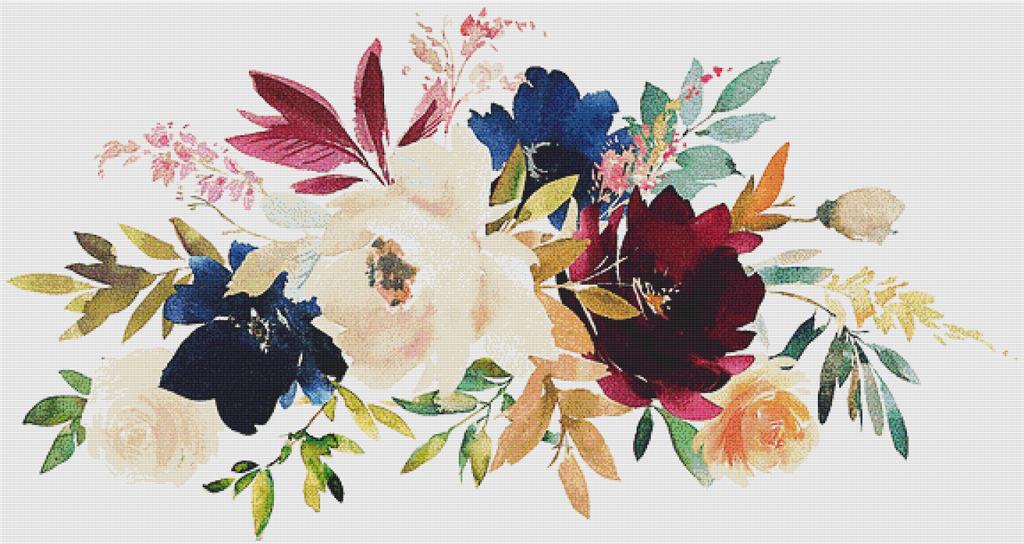 Bright Autumn Arrangement II - X Squared Cross Stitch