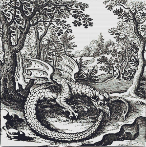 Vintage Dragon - X Squared Cross Stitch