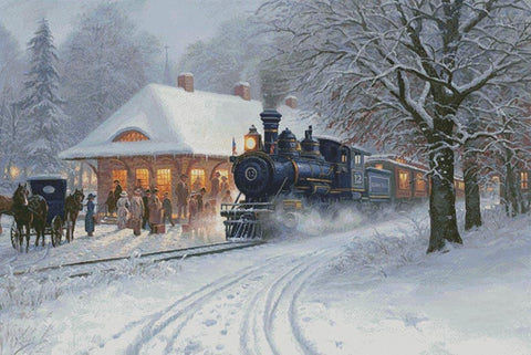 Homecoming Train (Large) - Artecy Cross Stitch