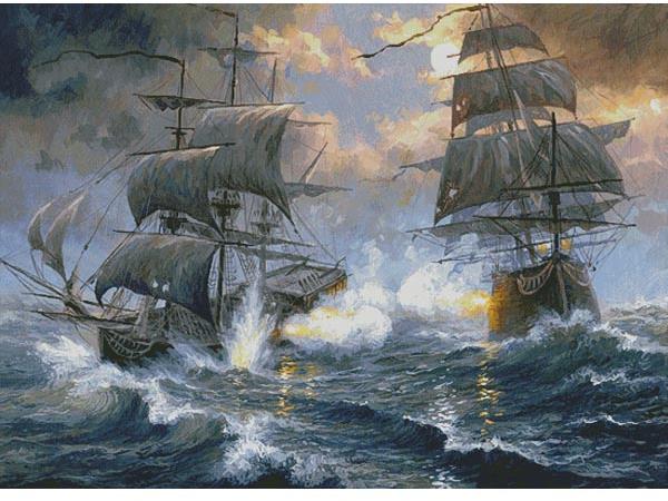 Battle On The High Seas (Large) - Artecy Cross Stitch