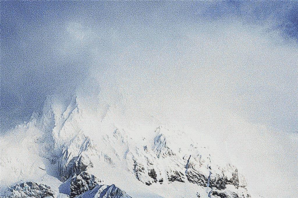 Mountain Peak In Southern Iceland - X Squared Cross Stitch