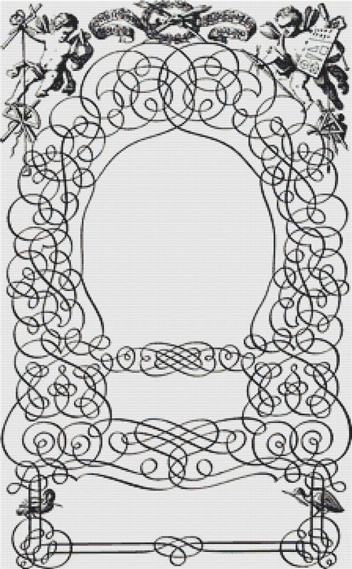 Swirling Ornamental Frame - X Squared Cross Stitch