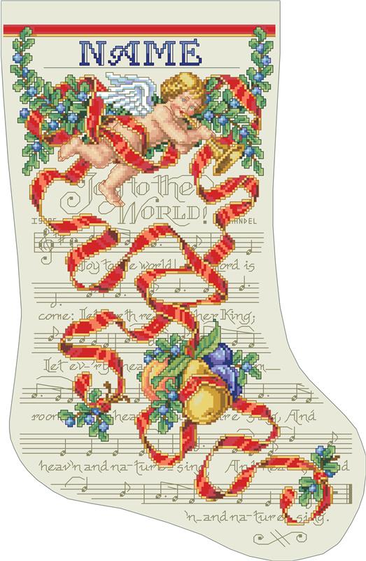 Joy To The World Stocking - Kooler Design Studio