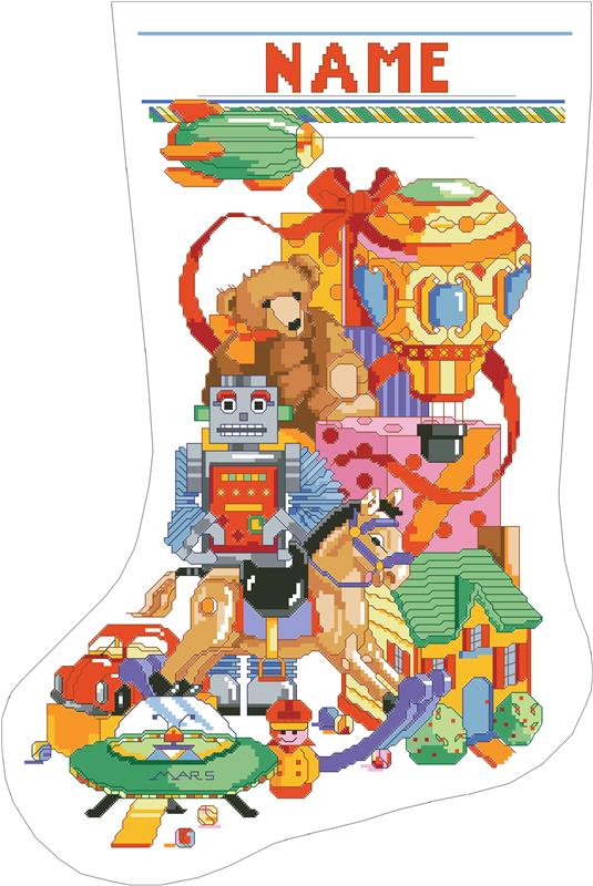 Christmas Toys Stocking - Kooler Design Studio