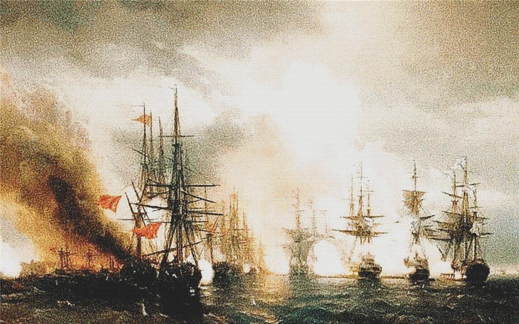Russian-Turkish Sea Battle Of Sinop On 18th November 1853 - X Squared Cross Stitch