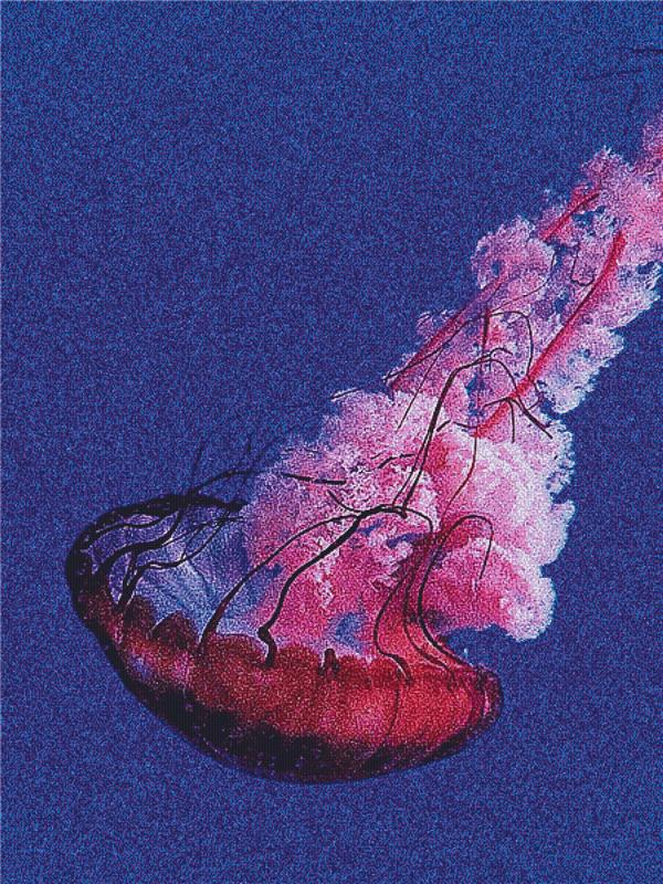 Pink Jellyfish - X Squared Cross Stitch