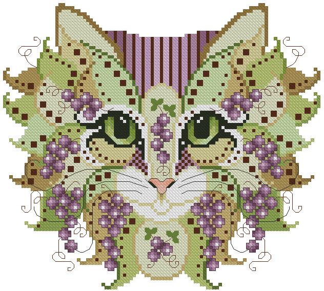 Colorful Cats: Grapevine - Kitty & Me Designs