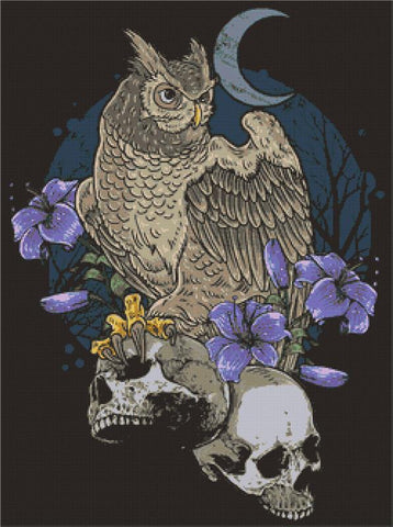 Dark Owl - X Squared Cross Stitch