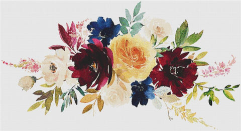 Bright Autumn Arrangement III - X Squared Cross Stitch