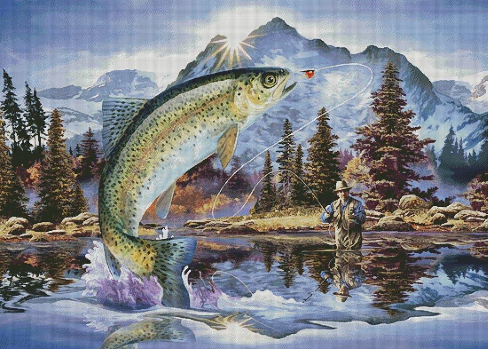 Rainbow Trout (Large) - Artecy Cross Stitch