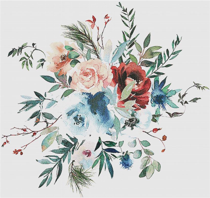 Garden Bouquet I - X Squared Cross Stitch