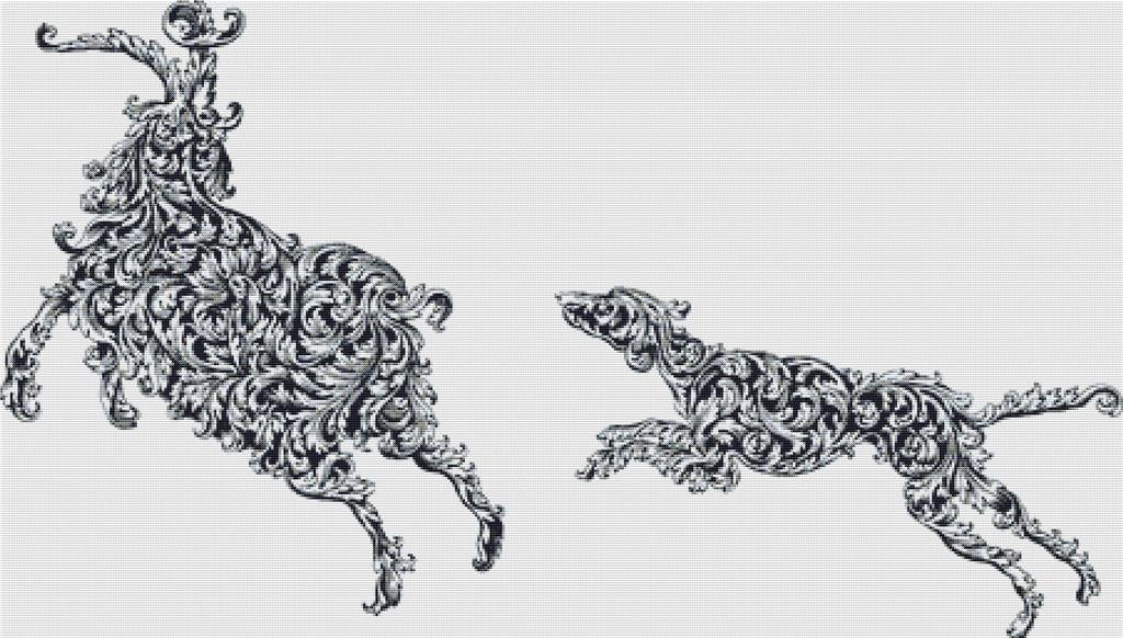 Goat And Hound - X Squared Cross Stitch