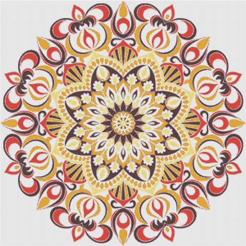 Warm Mandala - X Squared Cross Stitch