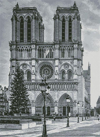 Notre Dame Black And White - Artecy Cross Stitch