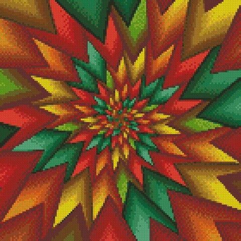 Christmas Fractal (Crop) - Artecy Cross Stitch