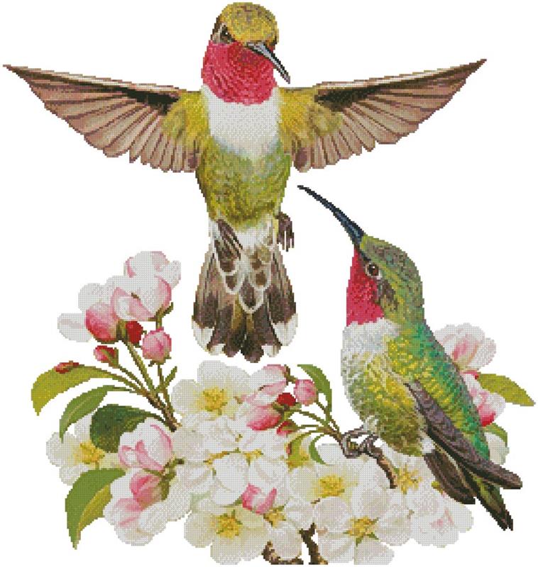 Hummingbird Challenger (No Background) - Artecy Cross Stitch