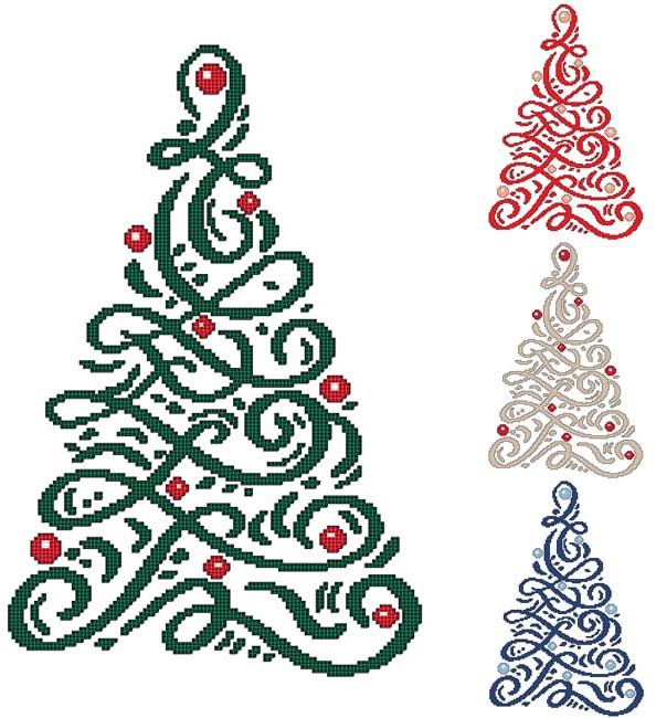 Christmas Ribbon Tree - Cross Stitch Wonders