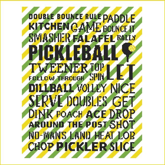 Subway Art: Sports Pickleball - Cross Stitch Wonders