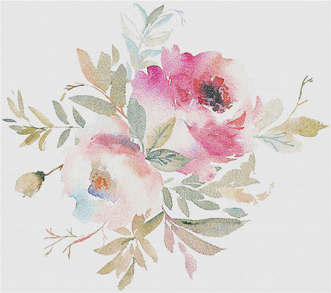 Pink Arrangement - X Squared Cross Stitch