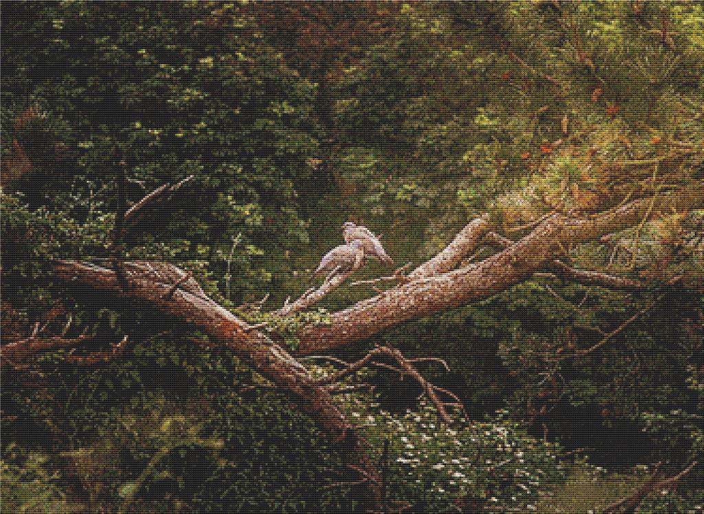 Two Birds In The Woods - X Squared Cross Stitch
