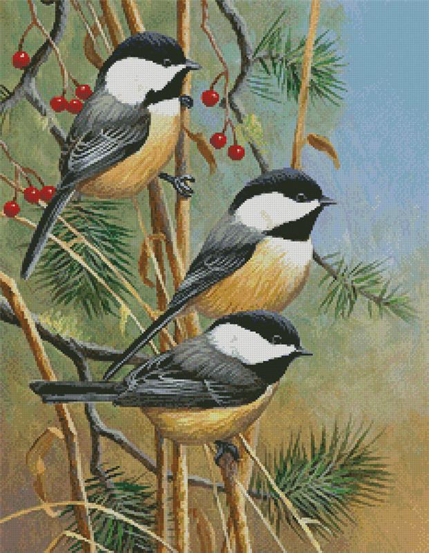 Chickadees - Artecy Cross Stitch