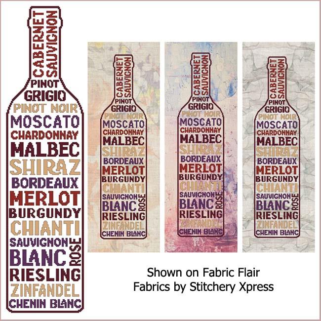 Wine Bottle - Cross Stitch Wonders