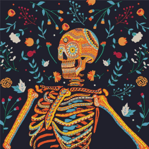Day Of The Dead Skeleton - X Squared Cross Stitch