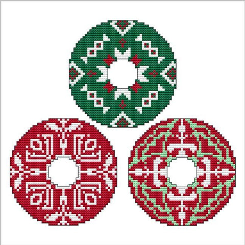 Christmas Trio Two: Small Donuts Shape - Cross Stitch Wonders