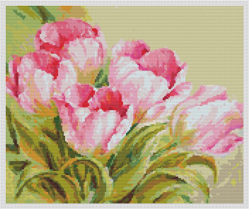 Pink Tulips - Art of Stitch, The