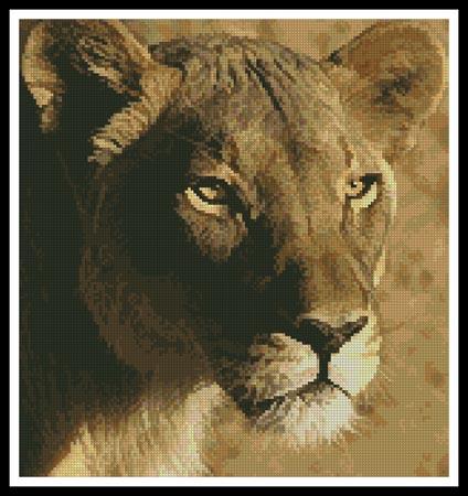 Lioness Close Up - Artecy Cross Stitch