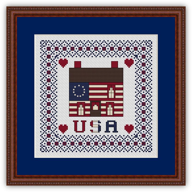 Patriotic Home Cabin - Happiness Is  HeartMade