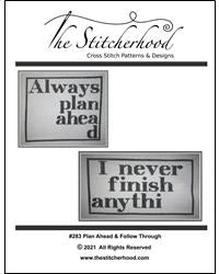 Plan Ahead & Follow Through - Stitcherhood