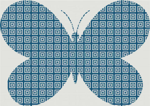Square Azulejo Tile Butterfly - X Squared Cross Stitch