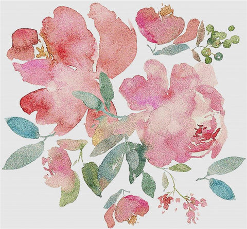 Romantic Peony Arrangement - X Squared Cross Stitch